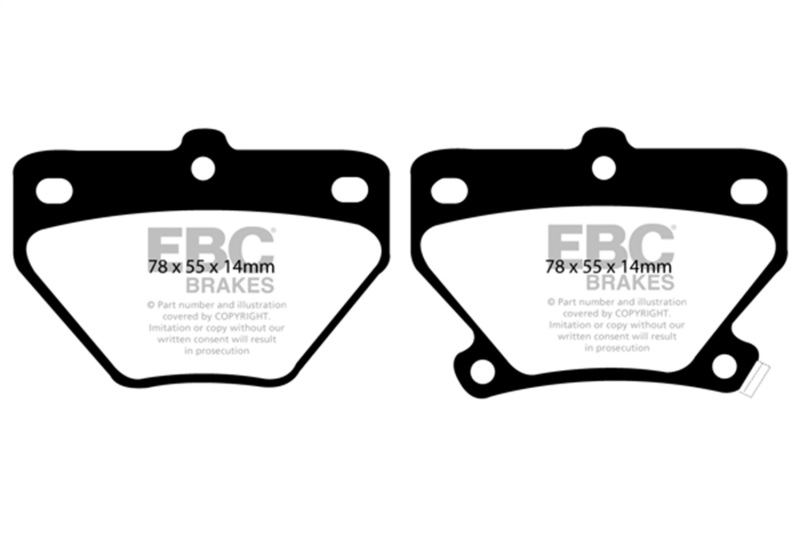 EBC 02-08 Pontiac Vibe 1.8 GT Yellowstuff Rear Brake Pads - Image 2