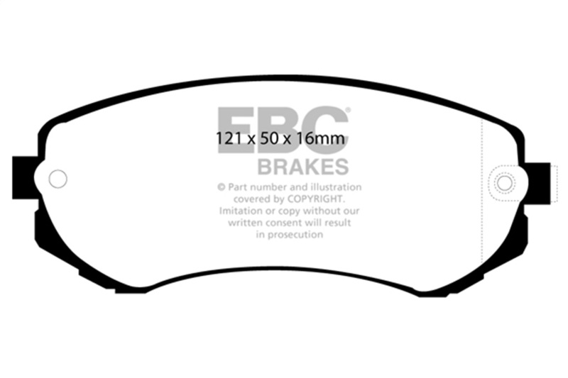 EBC 89-94 Nissan Skyline (R32) 1.8 Yellowstuff Front Brake Pads - Image 2