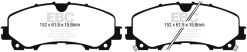 EBC 14+ Nissan Rogue 2.5 3 row seating Greenstuff Front Brake Pads