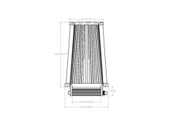aFe POWER Universal Clamp-On Air Filter w/ D2 Dura-Dry Media - 4in F x 6in B x 4-3/4in T x 9in H - Image 6