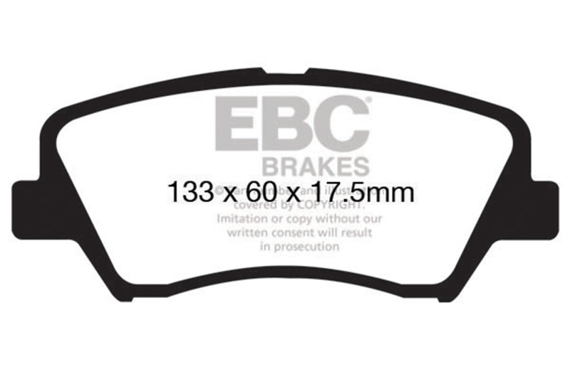 EBC 13+ Hyundai Elantra 1.8 Yellowstuff Front Brake Pads - Image 2