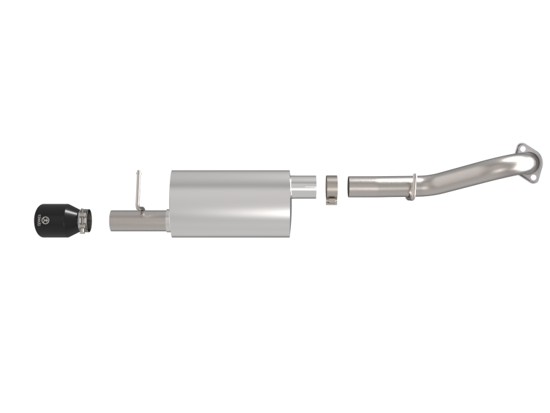 aFe 14-19 Toyota Corolla 1.8L Takeda 2.5in 304SS Axle-Back Exhaust w/ Black Tip - Image 2