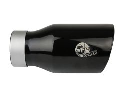 Alternative view of aFe MACH Force-Xp Universal Exhaust Tip 3 IN Inlet x 4-1/2 IN Outlet x 9 IN L- Black Tip