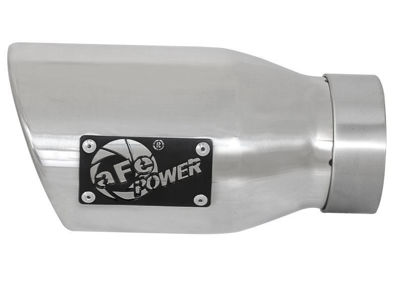 aFe MACH Force-Xp Universal Exhaust Tip 3 IN Inlet x 4-1/2 IN Outlet x 9 IN L- Polished Tip - Image 2