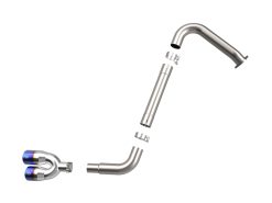 Alternative view of aFe Takeda Axle-Back Exhaust System Hyundai Elantra N Line 21-25 L4-1.6L- Blue Flame Tip