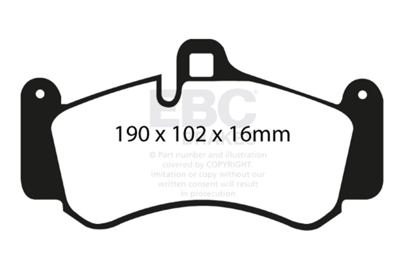 EBC 01-03 Porsche 911 (996) (Cast Iron Rotor only) 3.6 Twin Turbo GT2 Bluestuff Front Brake Pads - Image 2