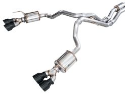 AWE Tuning 2021+ Cadillac Escalade 6.2L 0FG Dual Exit Exhaust System w/ 5in Diamond Blk Tips - Image 17