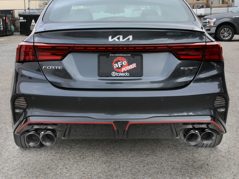 aFe 22-24 Kia Forte GT 1.6L 3in-2.5in 304 Stainless Steel Axle-Back Exhaust w/ Polished Tips - Image 4