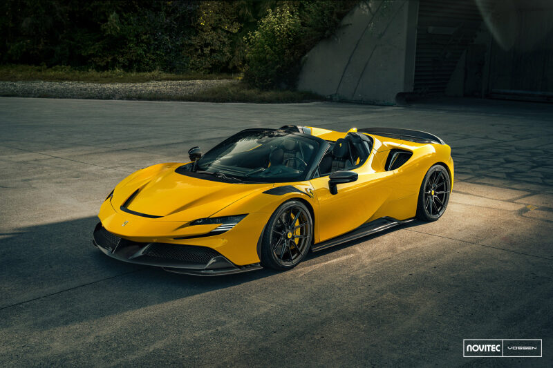 Vossen x Novitec NF10 21x12in - 5x114.3 BP - ET20 - Gloss Black Ferrari SF90 Rear Wheel - Image 4