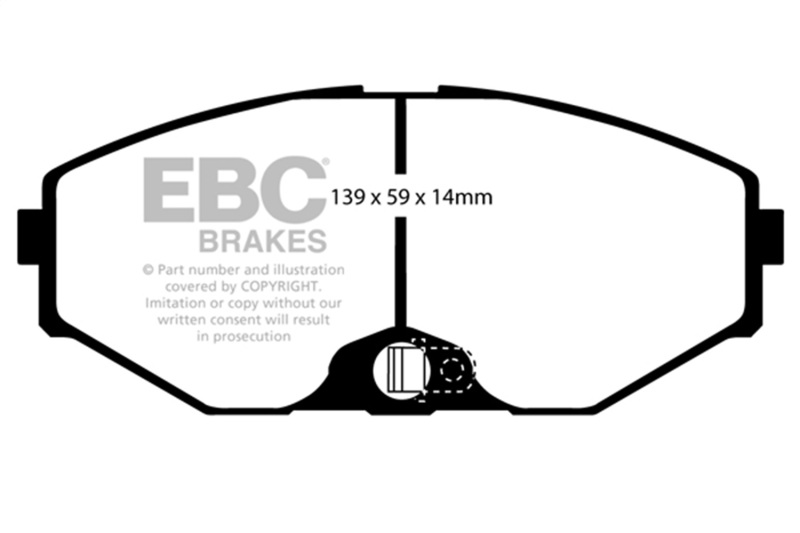 EBC 93-97 Infiniti J30 3.0 Yellowstuff Front Brake Pads - Image 2