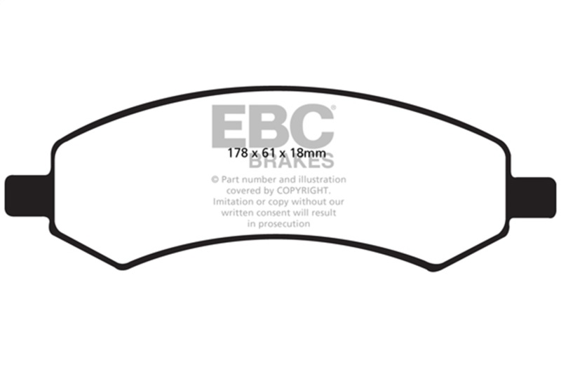 EBC 06-09 Chrysler Aspen 4.7 Yellowstuff Front Brake Pads - Image 2