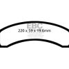 EBC 00-02 Dodge Ram 2500 Pick-up 5.2 2WD (Pad with wear sensor) Ultimax2 Front Brake Pads