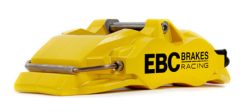 Alternative view of EBC Racing 17-22 Honda Civic Type-R (FK8) Yellow Apollo-6 Front Left Caliper