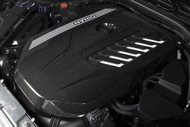 Dinan 19-26 BMW B58D (G01/G02/G20/G22/G23/G26/G42) Gloss Carbon Fiber Engine Cover w/Matte Accents - Image 11