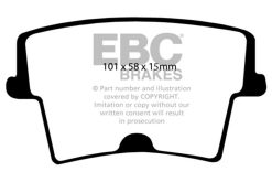 Alternative view of EBC 05-10 Chrysler 300C 5.7 Yellowstuff Rear Brake Pads