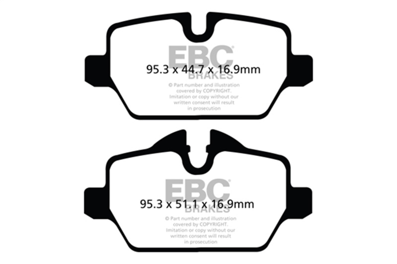 EBC 10+ Mini Countryman 1.6 Cooper Yellowstuff Rear Brake Pads - Image 2