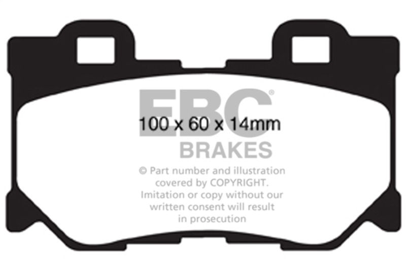 EBC 08-13 Infiniti FX50 5.0 Yellowstuff Rear Brake Pads - Image 2