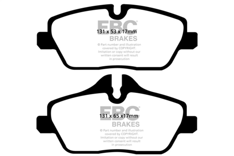 EBC 14+ Mini Hardtop 1.5 Turbo Cooper Yellowstuff Front Brake Pads - Image 2
