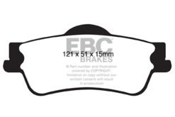 Alternative view of EBC 11+ Chevrolet Caprice 3.6 Yellowstuff Rear Brake Pads
