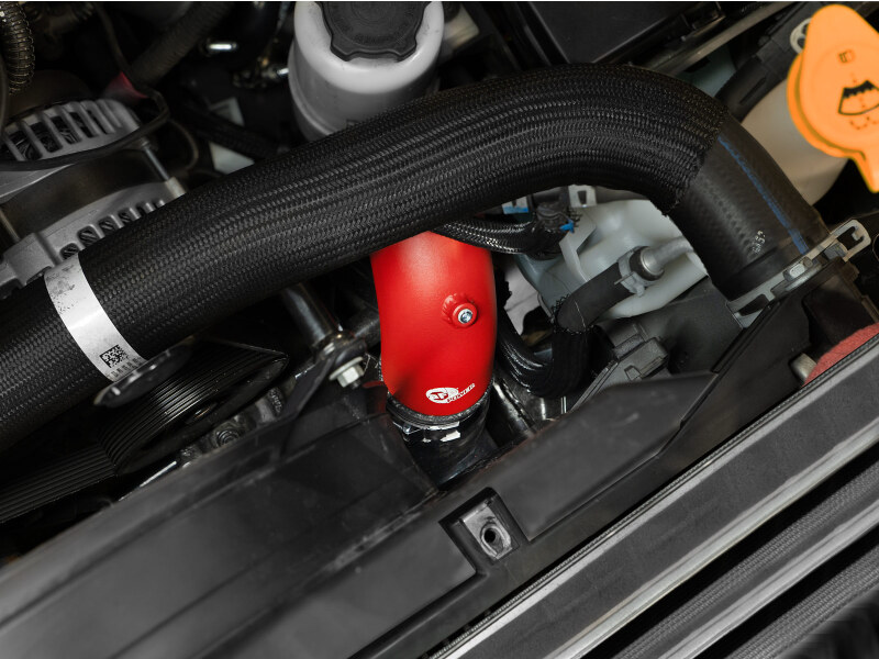 aFe BladeRunner 3in & 3-1/2in AL Hot and Cold Charge Pipe Kit Red RAM Diesel Trucks 25-26 L6-6.7L - Image 9