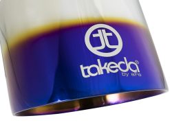 aFe Takeda 304 Stainless Steel Clamp-On Exhaust Tip 2.5in. Inlet / 4.5in. Outlet - Blue Flame - Image 5