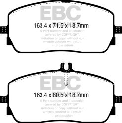 EBC 2020+ Mercedes-Benz GLB250 2.0T Ultimax Front Brake Pads