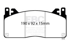 EBC 2016 Ford Mustang GT350 RP-X Race Front Brake Pads - Image 5