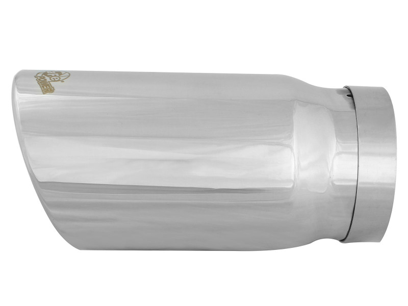 aFe Universal Bolt On Exhaust Tip Polished 5in Inlet x 6in Outlet x 12in Long - Image 2