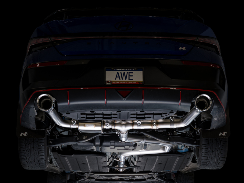 AWE Tuning 22-26 Hyundai Elantra N SwitchPath Cat-Back Exhaust - Chrome Silver Tips - Image 11