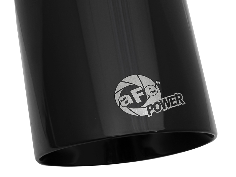 aFe MACH Force-Xp Univ 304 SS Double-Wall Clamp-On Exhaust Tip - Black - 3in Inlet - 4.5in Outlet - Image 5