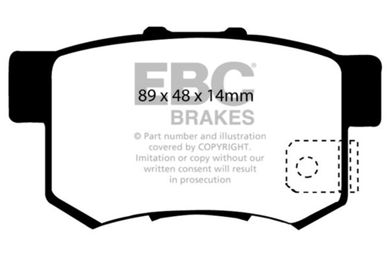 EBC 97 Acura CL 2.2 Greenstuff Rear Brake Pads - Image 2