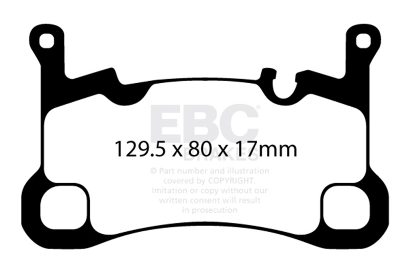 EBC 2018+ Porsche Cayenne (3rd Gen) 3.0L Turbo Orangestuff Rear Brake Pads
