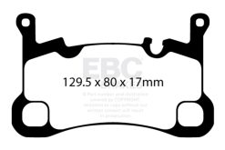 Alternative view of EBC 2018+ Porsche Cayenne (3rd Gen) 3.0L Turbo Bluestuff Rear Brake Pads