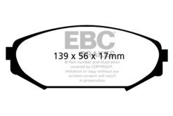 Alternative view of EBC 00-02 Acura MDX 3.5 Yellowstuff Front Brake Pads