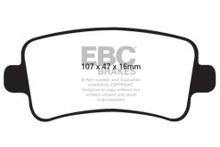 Alternative view of EBC 10+ Buick Allure (Canada) 3.0 Yellowstuff Rear Brake Pads