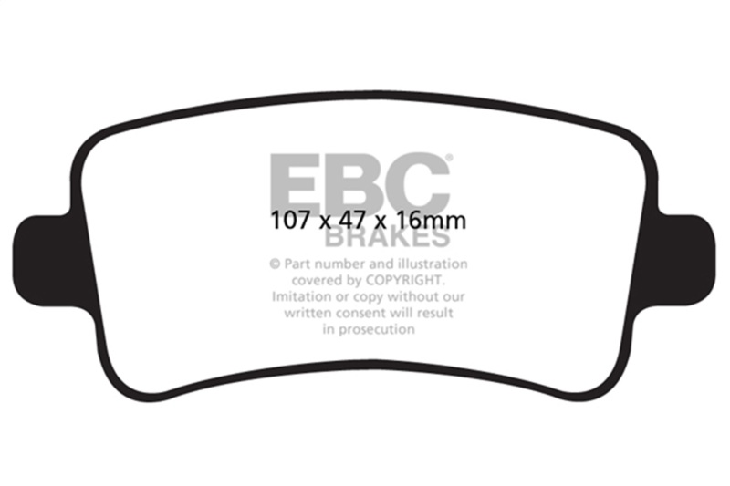 EBC 10+ Buick Allure (Canada) 3.0 Yellowstuff Rear Brake Pads - Image 2