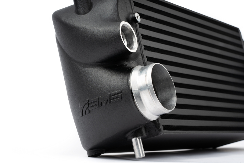 AMS Performance 2015+ Ford F-150 & Raptor 2.7L/3.5L EcoBoost Stock Loc. Intercooler (Black w/ Logo)