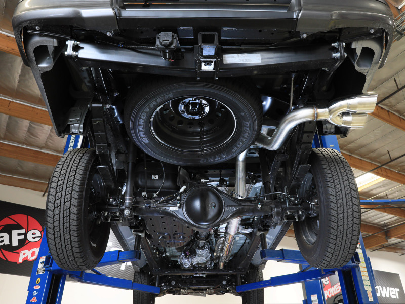 aFe 15-26 Toyota Hilux L4-2.4/2.8L (td) Vulcan Series 3in SS Rear-Side Exit Exhaust w/ Polished Tip - Image 4