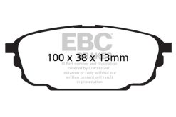 Alternative view of EBC 01-04 Mazda Protege 2.0 (Rear Rotors) Yellowstuff Rear Brake Pads
