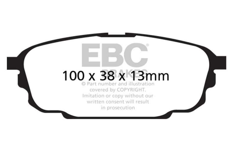 EBC 01-04 Mazda Protege 2.0 (Rear Rotors) Yellowstuff Rear Brake Pads - Image 2