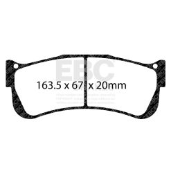 EBC Racing Brembo 07.7293 6 Piston SR-11 Sintered Race Brake Pads - Image 3