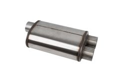 Corsa PRO-Series Tuned 304SS Muffler 3.0in Single Inlet / Dual Outlet - 19in OAL