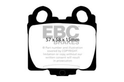 Alternative view of EBC 98-05 Lexus GS300 3.0 Yellowstuff Rear Brake Pads