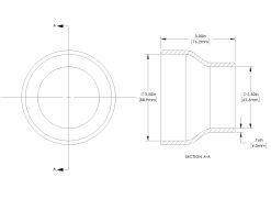 Alternative view of aFe POWER Universal Products Coupler Kit (3-1/2 x 2-1/2)in ID x 3in L - Black