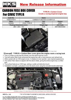 Alternative view of HKS DRY CARBON FUSE BOX COVER FL5