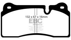 Alternative view of EBC 08-17 Audi R8 4.2L/5.2L Yellowstuff Rear Brake Pads