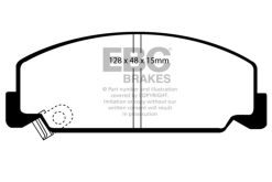 Alternative view of EBC 93-95 Honda Civic Coupe 1.5 DX Yellowstuff Front Brake Pads