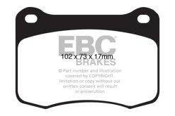 Alternative view of EBC 08+ Lexus IS-F 5.0 Yellowstuff Rear Brake Pads