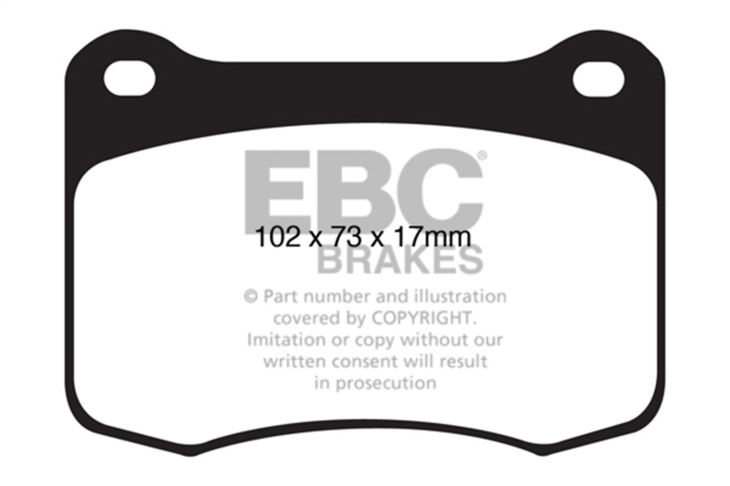 EBC 08+ Lexus IS-F 5.0 Yellowstuff Rear Brake Pads - Image 2