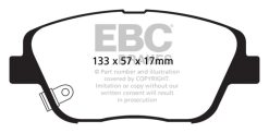 Alternative view of EBC 10-14 Hyundai Sonata 2.0 Turbo Yellowstuff Front Brake Pads